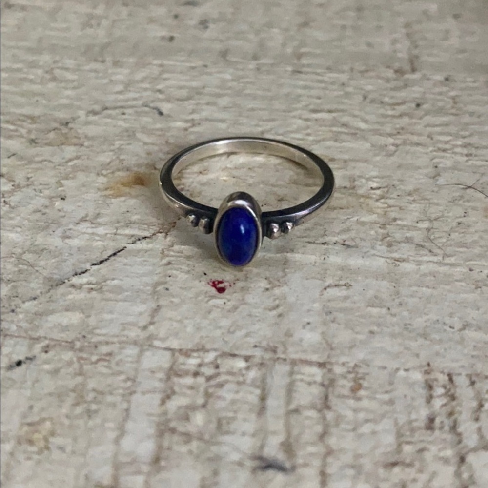 Rare James Avery Blue & Sterling Silver ring